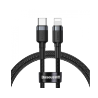 Кабель Baseus Cafule Type-C to Lightning 1м Чорно-сірий Кабель Baseus Cafule Type-C to Lightning 1м Чорно-сірий