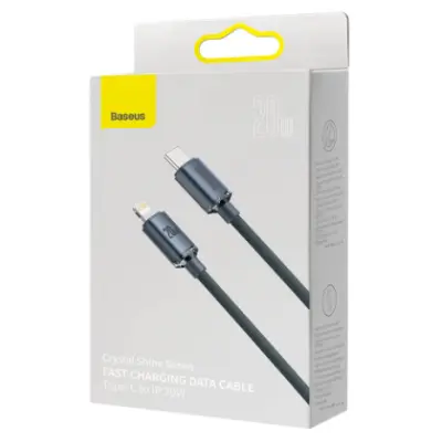 Кабель дата Baseus Crystal Shine Type-C to Lightning 1.2м Черный Кабель дата Baseus Crystal Shine Type-C to Lightning 1.2м Черный