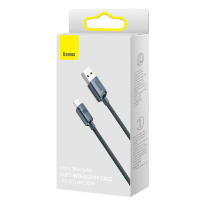 Кабель дата Baseus Crystal Shine USB Type A - Type-C 1.2м Чорний