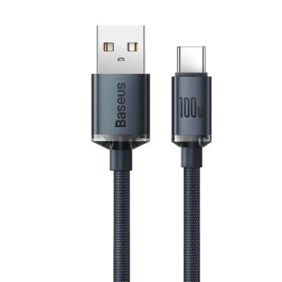Кабель дата Baseus Crystal Shine USB Type A - Type-C 1.2м Чорний