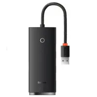 USB хаб Baseus Lite Series 4in1 (USB-A  to USB3.0*4) Чорний
