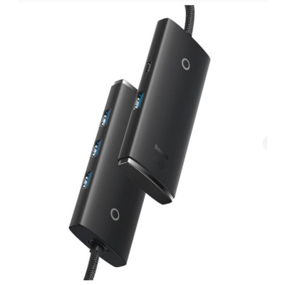 USB хаб Baseus Lite Series 4in1 (USB-A to USB3.0*4) Черный