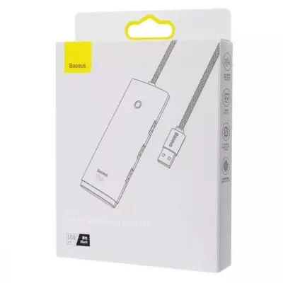 USB хаб Baseus Lite Series 4in1 (USB-A to USB3.0*4) Черный