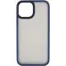 Чехол накладка Metal Buttons iPhone 13 mini Синяя