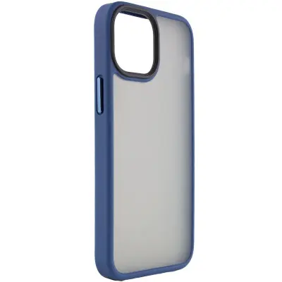 Чехол накладка Metal Buttons iPhone 13 mini Синяя