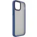 Чехол накладка Metal Buttons iPhone 13 mini Синяя