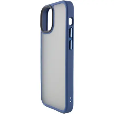Чехол накладка Metal Buttons iPhone 13 mini Синяя