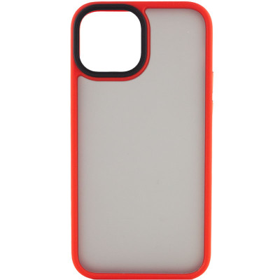 Чехол накладка Metal Buttons iPhone 13 mini Красная