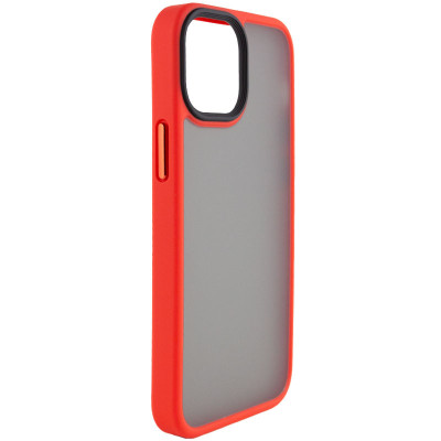 Чехол накладка Metal Buttons iPhone 13 mini Красная