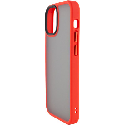Чехол накладка Metal Buttons iPhone 13 mini Красная