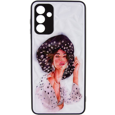 Чехол накладка Prisma Ladies Samsung A145 (A14 4G/5G) Девушка в шляпе