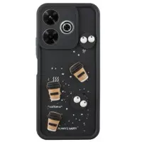 Чехол накладка Pretty Things Xiaomi Redmi Note 13 4G Черная/ Always Happy