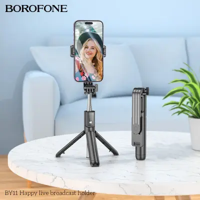 Монопод Bluetooth Tripod Borofone BY11 Black, Чёрный Монопод Bluetooth Tripod Borofone BY11 Black, Чёрный