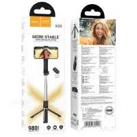 Монопод Bluetooth Tripod Hoco K20 Black, Чёрный