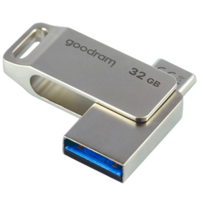 Флеш пам\'ять USB 32Gb Goodram ODA3 USB 3.0 Type-C Silver, Срібний