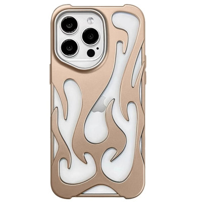 Чехол Накладка Winfire iPhone 15 Pro Max Золотая