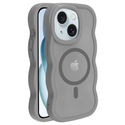 Чохол Накладка Undine MagSafe iPhone 13/ iPhone 14 Сіра