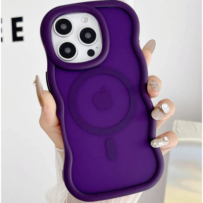 Чехол Накладка Undine MagSafe iPhone 15 Pro Max Фиолетовая