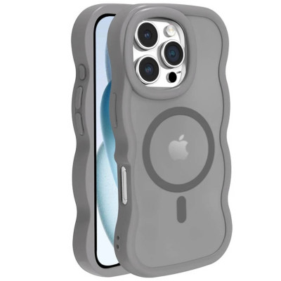 Чохол Накладка Undine MagSafe iPhone 15 Pro Max Сіра