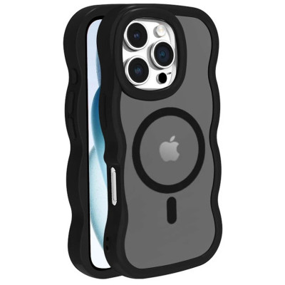 Чехол Накладка Undine MagSafe iPhone 16 Pro Max Черная