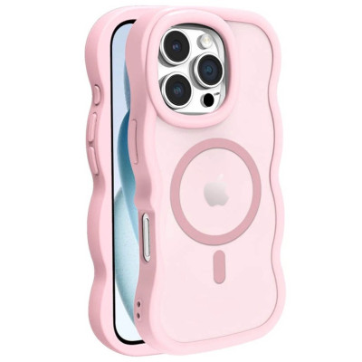 Чехол Накладка Undine MagSafe iPhone 16 Pro Max Розовая