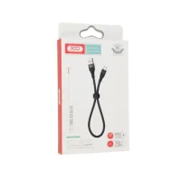 Кабель дата короткий XO NB179 MicroUSB 0.25м Чорний
