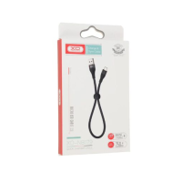 Кабель дата короткий XO NB179 MicroUSB 0.25м Чорний