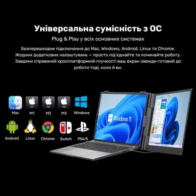 Додатковий Монітор 14" Blackview SCM6 Single Grey (BVSCM6)
