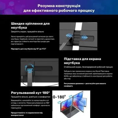 Додатковий Монітор 14" Blackview SCM6 Single Grey (BVSCM6)