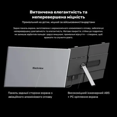 Додатковий Монітор 14" Blackview SCM6 Single Grey (BVSCM6)