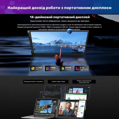 Додатковий Монітор 14" Blackview SCM6 Single Grey (BVSCM6)