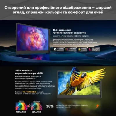 Додатковий Монітор 15.3" Blackview SCM8 Single Grey (BVSCM8)