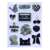 Набор обьемных 3D наклеек Fashion style 1