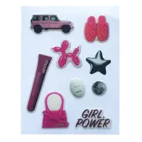 Набір об'ємних 3D наліпок Fashion style 14