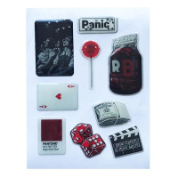 Набор обьемных 3D наклеек Fashion style 16