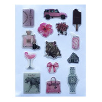 Набор обьемных 3D наклеек Fashion style 22