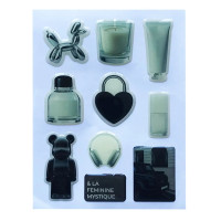 Набор обьемных 3D наклеек Fashion style 23