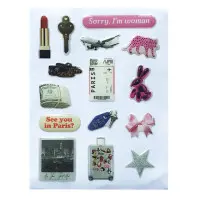 Набір об'ємних 3D наліпок Fashion style 3