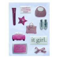 Набор обьемных 3D наклеек Fashion style 4