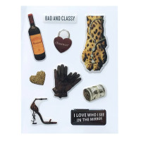 Набор обьемных 3D наклеек Fashion style 7