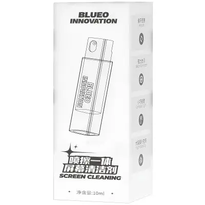 Чистящий спрей для очистки экрана Blueo (флакон 10 мл + микрофибра) Чистящий спрей для очистки экрана Blueo (флакон 10 мл + микрофибра)