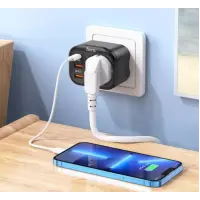 Сетевое зарядное устройство Hoco NS3 2USB PD20W 3A Black, Черный