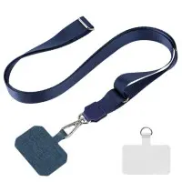 Шнурок (широкий) 140 см для смартфона Темно-синій