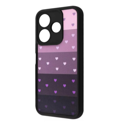 Чохол накладка Wave Artfull Xiaomi Redmi Note 13 Pro 4G Чорний (Little Hearts)