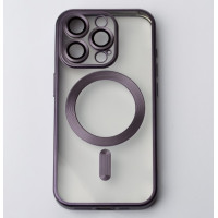Чехол Накладка Metal Matte MagSafe iPhone 13 Pro Max Темно-фиолетовая