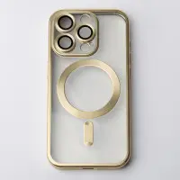 Чехол Накладка Metal Matte MagSafe iPhone 12 Золота