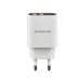 Мережевий зарядний пристрій Borofone 2USB BA58A 2.4A+ Type-C White, Білий
