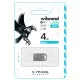 Флеш память USB 4Gb Wibrand Hawk USB 2.0 Silver, Серебристый
