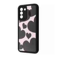Чехол накладка Wave Artfull Samsung G990 (S21 FE) Чёрный (Black Hearts)
