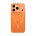 Чехол Накладка Rock Guard Transparent MagSafe iPhone 17 Pro Max Оранжевая (Antidrop Lens)